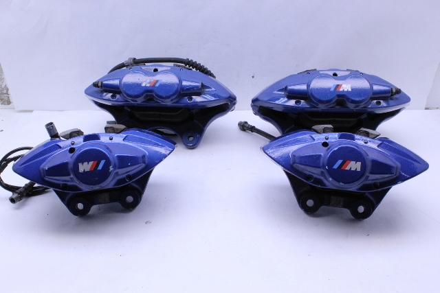 2015-2020 BMW M2 M3 M4 Brembo Brake Caliper Set Front Rear Blue OEM