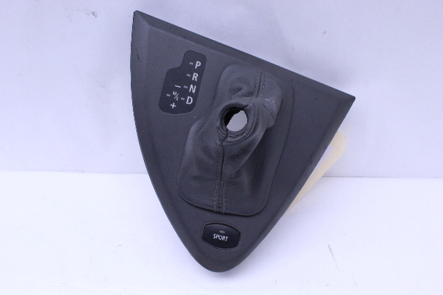 BMW 645Ci 650i E63 E64 Automatic Shifter Plate Bezel Trim Shift Boot - 51197009314 OEM