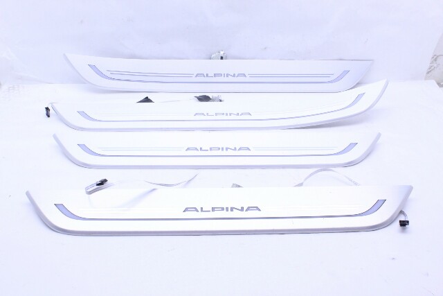 2019 BMW Alpina B7 G12 Front Rear Door Sill Trim Plate - 51477991478 OEM