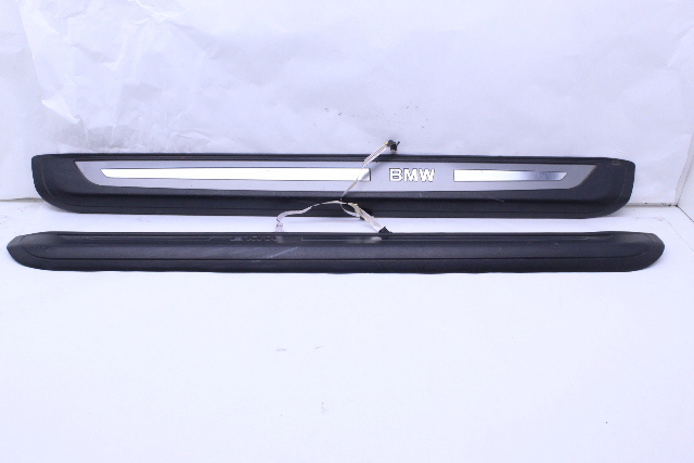 2004-2010 BMW 645ci 650i Door Sill Trim Plate Pair Lighted 51477079959 OEM