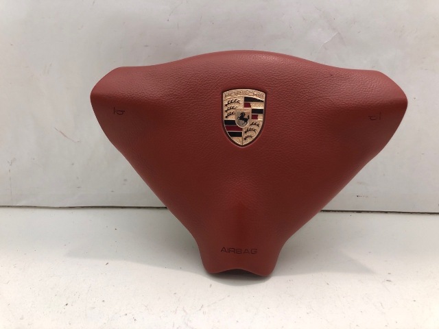 2000-2004 Porsche 911 Boxster 3 Spoke Steering Wheel Airbag Red OEM