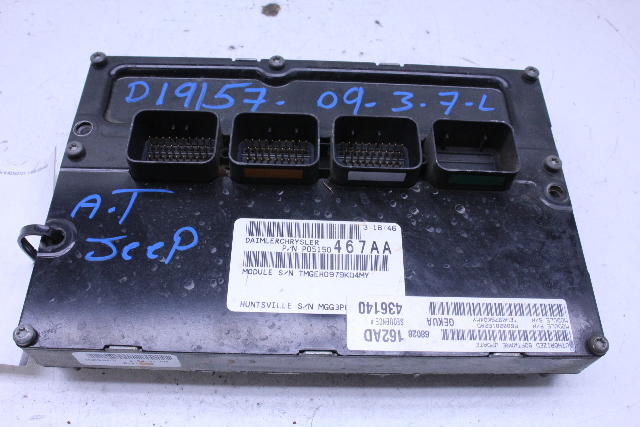 2009 Jeep Grand Cherokee 3.7 AT Engine Computer Module ECU ECM DME