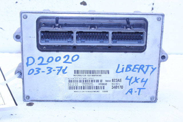2003 Jeep Liberty 3.7 4 x 4 Engine Computer Module ECU ECM DME OEM