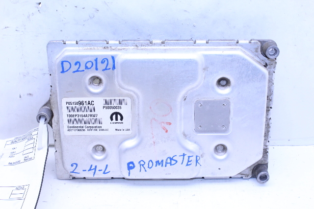2015 Dodge Promaster 2.4 Engine Computer Module ECU ECM DME