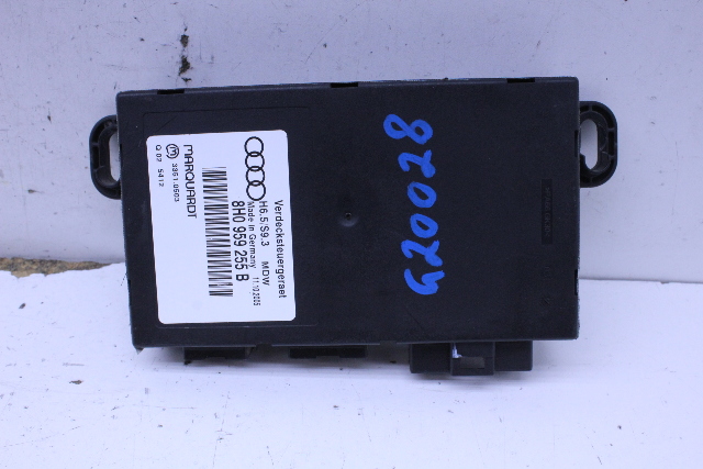 2005 2006 2007 2007 Audi A4 S4 Convertible Roof Lift Control Module OEM