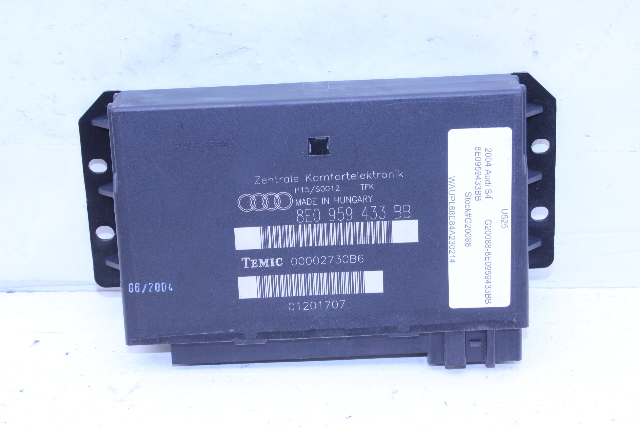 Audi A4 S4 Theft Locking Comfort Control Module CCM 8E0959433BB OEM