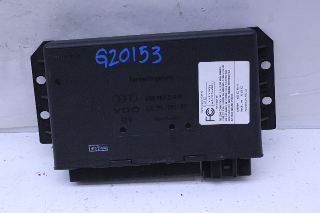 2003 2004 2005 Audi A6 Theft Locking Comfort Control Module 4B0962258M OEM