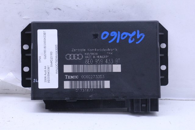 2005 2006 Audi A4 S4 Theft Locking Comfort Control Module CCM OEM