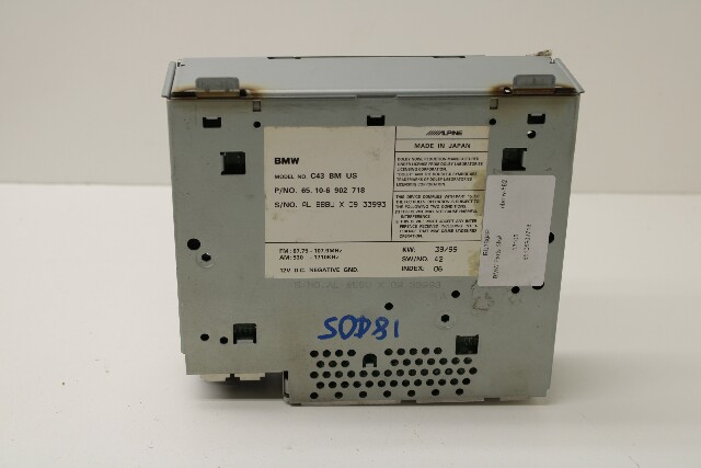 2000 BMW M5 E39 Radio Stereo Navigation Receiver - 65106902718 OEM