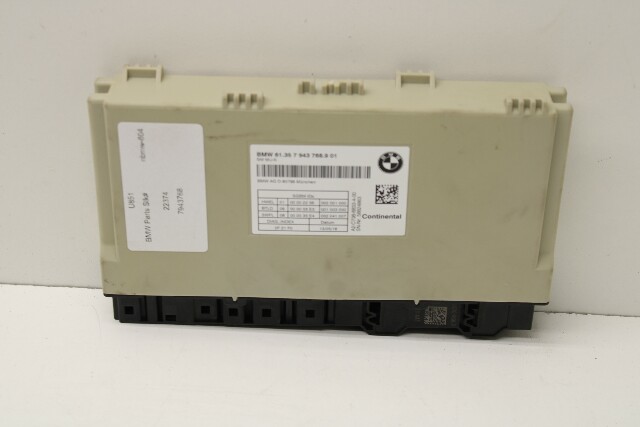 2019 BMW M760i G12 Front Seat Control Module - 61357943768 OEM
