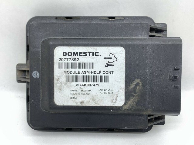 2009-2015 Cadillac CTS CTS-V Headlight Leveling Control Module 20777892 OEM Used