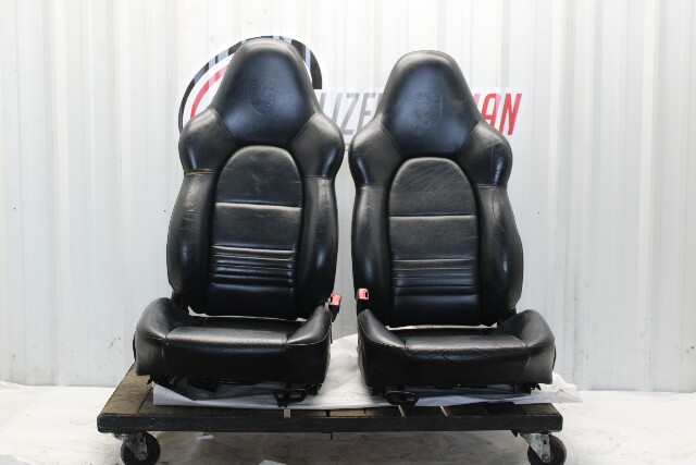 1999-2004 Porsche 911 Boxster Sport Seat Seats Pair Front Blue NOTE