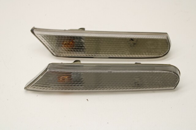 Porsche 911 Boxster Front Side Marker Signal Light Lamp Clear Set OEM