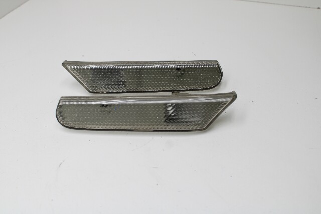 Porsche 911 Boxster Front Side Marker Signal Light Lamp Clear Set OEM