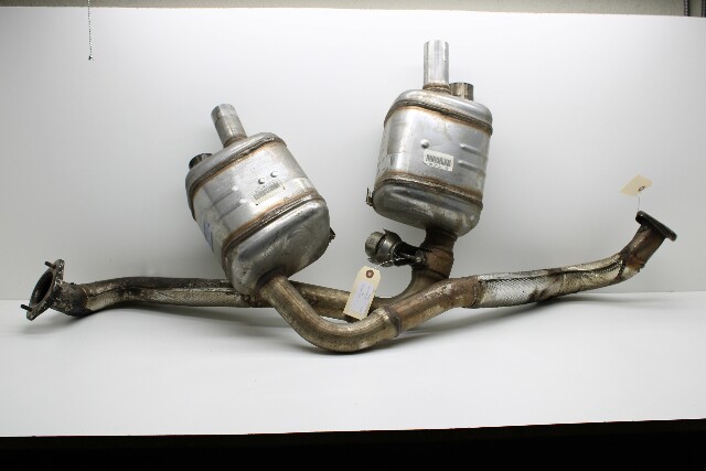 2017-2022 Porsche Boxster Cayman 718 Exhaust Muffler Pair Set Boysen Valved Right Left OEM