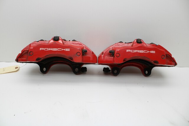 2008 2009 2010 Porsche Cayenne Gts Front Brake Caliper Set Pair Brembo Red - 95535142122 OEM
