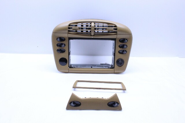 1999-2001 Porsche 911 996 Radio Bezel Dash Vent Switches Leather Complete Savanna OEM