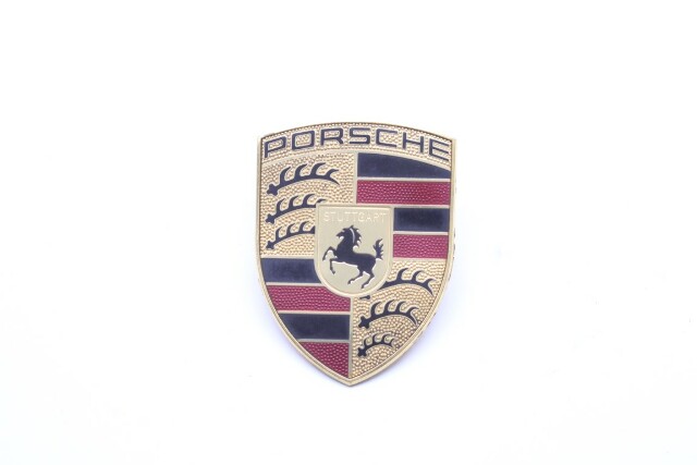 Porsche 911 Boxster Cayman Cayenne Hood Crest Emblem Badge - 99155921100 OEM