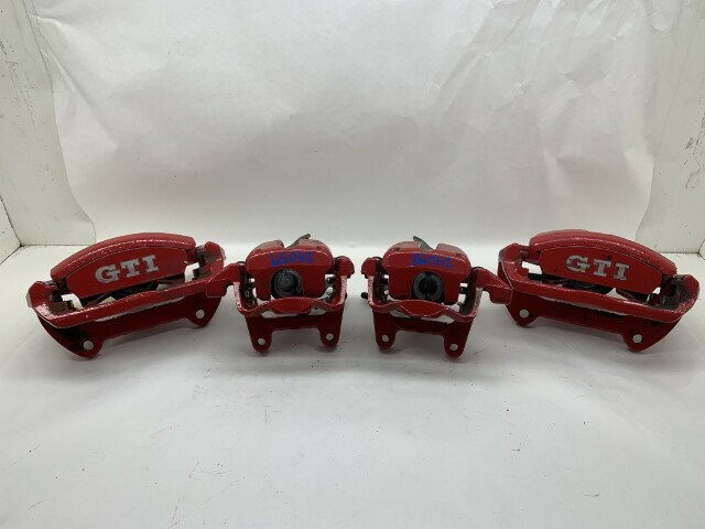 2015-2021 Volkswagen GTI Brake Calipers Front Rear 340mm RED OEM