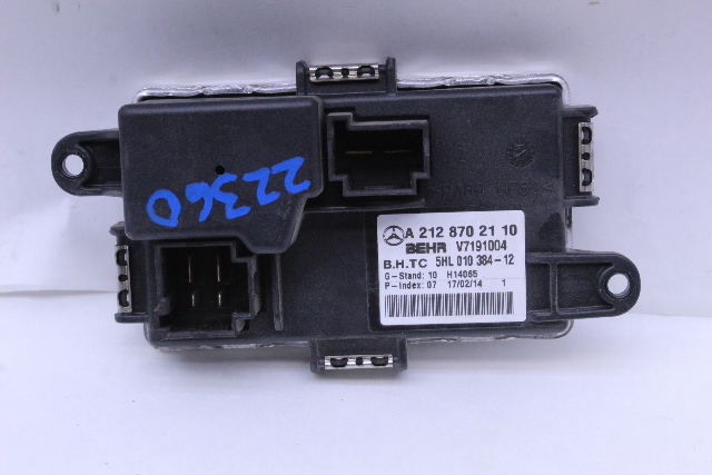 2014 Mercedes E350 W212 Heater Blower Motor Resistor - 2128702110 OEM