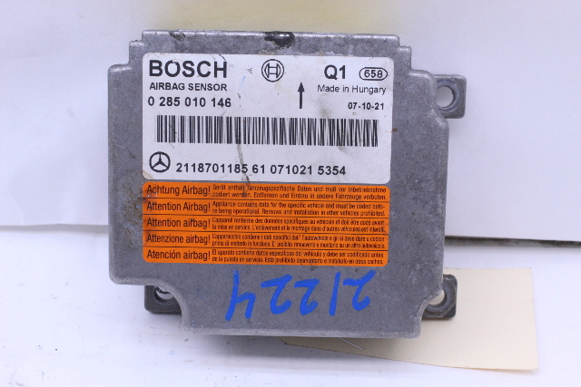 2008 Mercedes Cls550 W219 Srs Bag Diagnostic Module - 2118701185 OEM