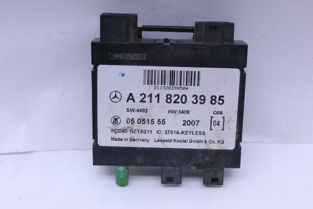 2008 Mercedes Benz Cls550 W219 Keyless Entry Control Module - 2118203985 OEM