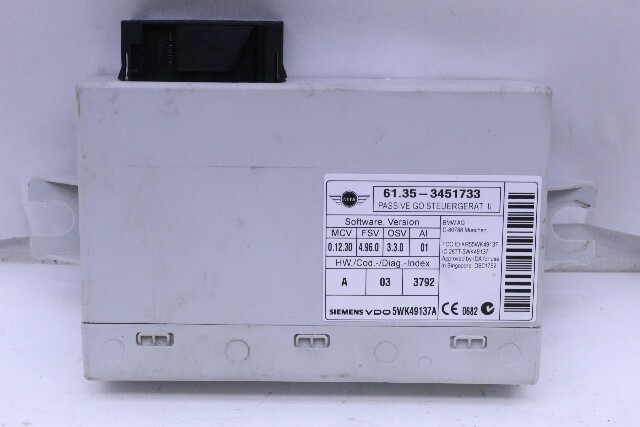 2010 2011 2012 2013 2014 Mini Cooper Countryman Theft Locking Control Module - 61353451733 OEM