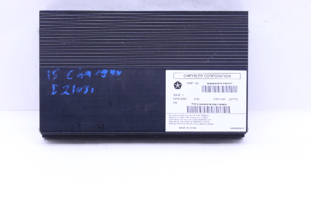 2015 Dodge Charger Amp Amplifier