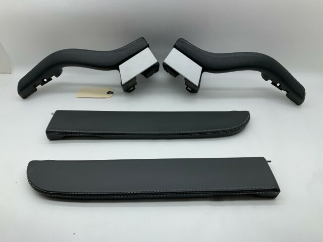 1995-1998 Porsche 911 993 Door Grab Pull Armrest Grey Leather Pair OEM Used
