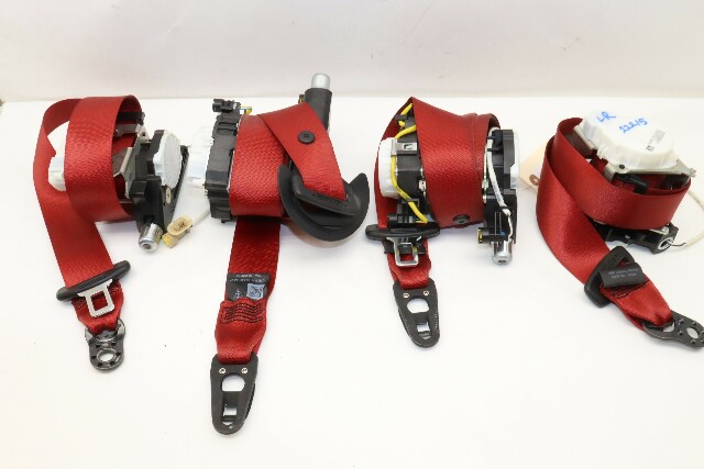 2010-2016 Porsche Panamera Gts Front Rear Right Left Seat Belts Red Belts Only - 97080303301 OEM