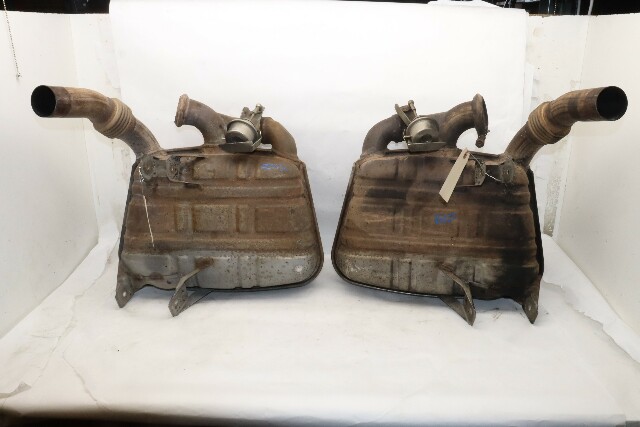 2002 2003 2004 Porsche 911 996 Eisenmann Valved Sport EXhaust Mufflers Pair Set OEM