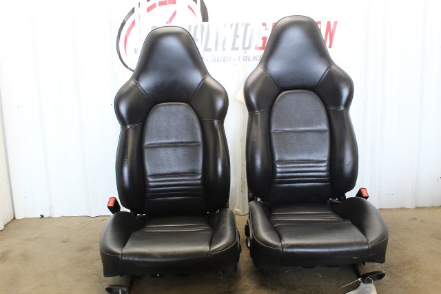 1999-2004 Porsche 911 Boxster Sport Seat Seats Pair Front Black