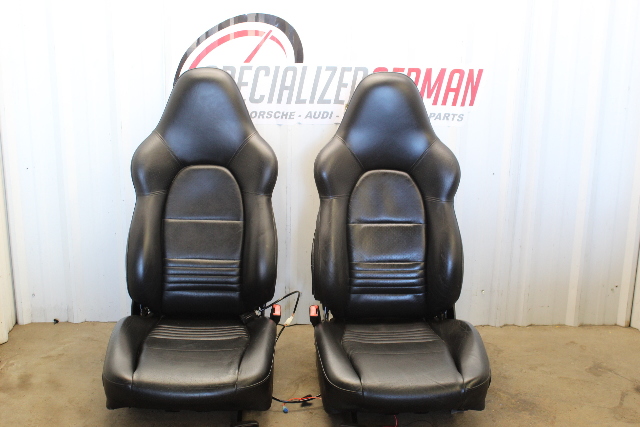 1999-2004 Porsche 911 Boxster Sport Seat Seats Pair Front Black