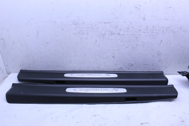 2014 2015 2016 Porsche Cayman 981 Door Sill Scuff Plate Left Right Pair - 98150466702 OEM