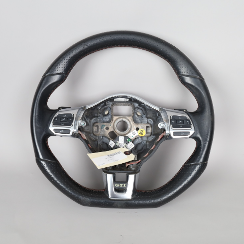 2010-2014 Volkswagen GTI Jetta GLI Steering Wheel Flat Bottom 5K0419091 OEM Used