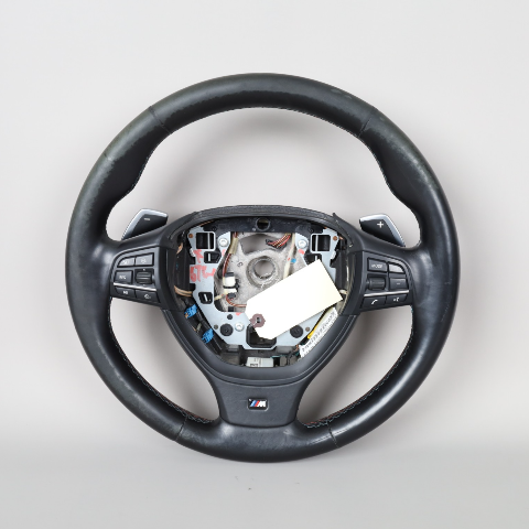 2013-2015 BMW M5 F10 Steering Wheel M-Sport Paddle Shift 32337845948 OEM Used