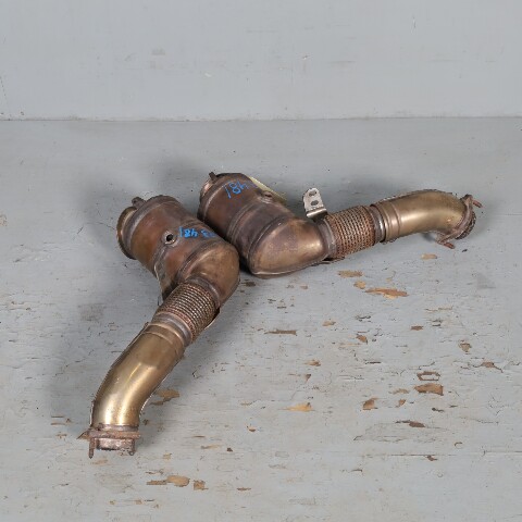 2009-2012 BMW 550i 650i 750i Exhaust Manifold Downpipe Set 18327645234 OEM Used