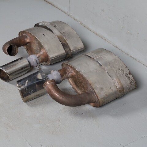 1995-1998 Porsche 911 993 Exhaust Muffler Right Left Pair Aftermarket OEM