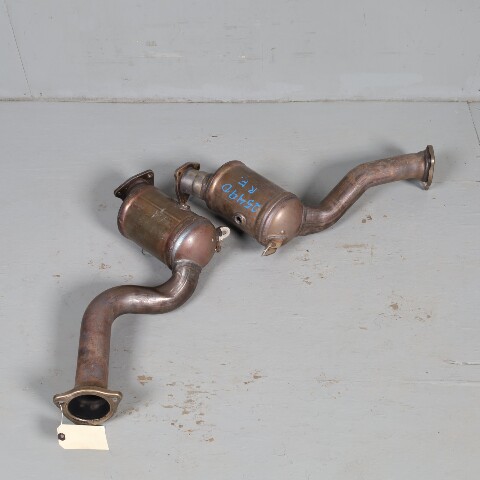 2011-2016 Porsche Cayenne Hybrid Exhaust Manifold Downpipe Set Pair OEM Used