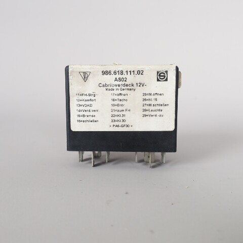 1997-1999 Porsche Boxster Convertible Top Relay OEM 98661811102