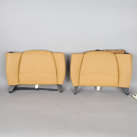 1995-1998 Porsche 911 993 Coupe Rear Seat Backrest Pair Leather Beige OEM Used
