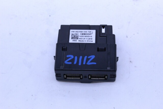 2019 Volkswagen Atlas Center Console Audio Auxiliary Jack - 5Q0035726L OEM