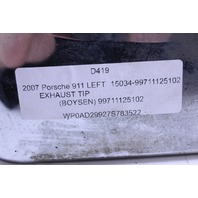 2007 Porsche 911 997 Turbo Exhaust Tip Left (BOYSEN) 99711125102 OEM