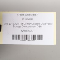 2008-2015 Audi R8 Center Console Cubby Box Storage Compartment OEM