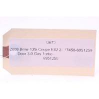 2008-2013 BMW 135i Coupe Interior Overhead Console Dome Light Lamp 6951259 OEM