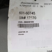 1997-2004 Porsche 911 996 Boxster 986 Alternator 120 Amp 99660301203 OEM