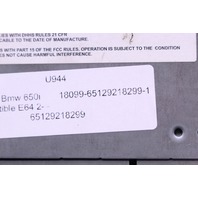 2010 BMW 650i AM FM 6 Disc CD Changer Unit 65129218299 OEM