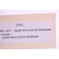 1985-1991 BMW 318i 325i 325e E30 Door Mirror Right Side View OEM