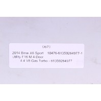 2011-2013 BMW X5 X6 Front Seat Control Module OEM