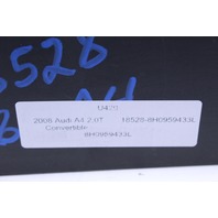 2005 2006 2007 2008 Audi A4 S4 Cabriolet Comfort Control Control Module CCM 8H0959433L OEM